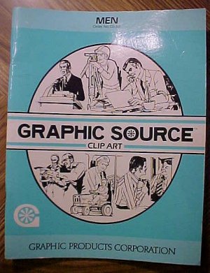 Graphic Source Clip Art - Men, 1986 EX condition, SC softcover book