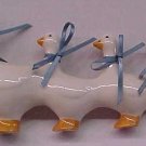 Geese (or Ducks) family, porcelain/ceramic, 8.5" long, perfect condition