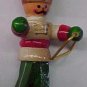 Wooden Toy Soldier Christmas tree ornament, wood, 4" tall