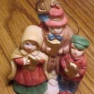 Carolers Christmas tree Ornament (or free standing figure), ceramic/porcelain, 3.25" tall