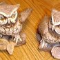 Two ceramic/porcelain OWL figurines, perfect condition, 5" tall