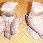 Two ceramic/porcelain OWL figurines, perfect condition, 5" tall