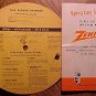 1960's Zenith Stereophonic Phonograph Model #MPS45-1 instructions operating guide