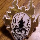 Ghost Rider flaming head promo tie-tack style pin, 1993, plastic, MINT, Marvel comics