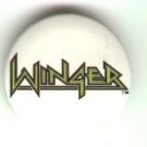 1989 WINGER rock band metal pin button, 1.5", NM/M