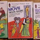 3 Trivia question card games - Sports, Movies, Television, 1984, 100's of questions!