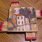 French made tabletop match holder - mini chest of 4 drawers