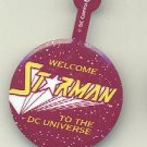 Starman comic book promo pin button, 1980's, mint, DC comics