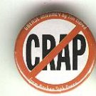 Grease Monkey No Crap comic book promo pin button, Kitchen Sink Press, mint, 1.25"