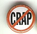 Grease Monkey No Crap comic book promo pin button, Kitchen Sink Press, mint, 1.25"