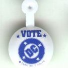 Marvel vs DC comic book promo pin button - Vote DC Comics version, mint