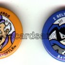Batmite & Mr. Mxyzptlk comic book promo pin buttons, 2000, mint, DC comics, Batman & Robin, Superman
