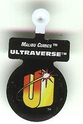 Malibu Comics UltraVerse comic book promo pin button, NM