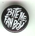 Lobo - Bite me Fanboy comic book promo pin button, 1992, mint, DC comics