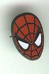 Spider-man (spiderman) head tie-tac style pin button, 1992, mint, Marvel comics