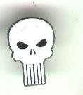 The Punisher Skull comic book promo tie-tac style pin button, 1992, mint, Marvel comics