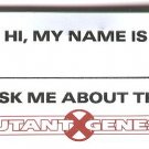 Mutant Genesis promo NameTag pin, 1991, X-Men comic book mini series, MINT