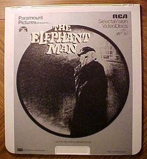 The Elephant Man Video Disc CED, John Hurt, Anthony Hopkins, 2 disc set!