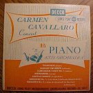 Carmen Cavallaro Piano & Orchestra Concert 10" LP record album, EX, 1950's