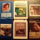 Country Music 8-track tapes assortment #7, 6 tapes - Jerry Lee Lewis Glen Campbell Tom T. Hall, MORE