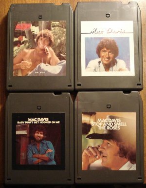 Mac Davis 8-track tapes assortment 4 tapes - Forever Lovers, It's hard to be Humble, MORE!