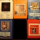 Country Music 8-track tapes assortment #12, 5 tapes Jerry Lee Lewis Boots Randolph Donna Fargo MORE