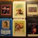Country Music 8-track tapes assortment #13, 6 tapes Glen Campbell Donna Fargo Mickey Gilley MORE