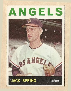 1964 Topps baseball card #71 Jack Spring VG Los Angeles Angels