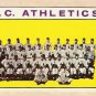 1964 Topps baseball card #151 Kansas City Athletics team EX
