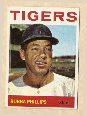 1964 Topps baseball card #143 Bubba Phillips VG (paper wrinkles) Detroit Tigers