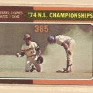1975 Topps baseball card #460 1974 NL Championships EX