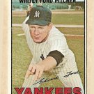 1967 Topps baseball card #5 Whitey Ford G/VG (crease) New York Yankees