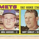 1967 Topps baseball card #287 Greg Gossen & Bart Shirley RC EX New York Mets