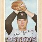 1967 Topps baseball card #212 Chris Zachary EX Houston Astros