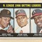1967 Topps baseball card #240 LL - Matty & Felipe Alou, Rico Carty VG/EX (miscut)
