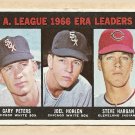 1967 Topps baseball card #233 ERA Leaders Gary Peters, Joel Horlen, Steve Hargen VG