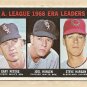 1967 Topps baseball card #233 ERA Leaders Gary Peters, Joel Horlen, Steve Hargen VG
