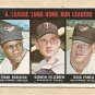 1967 Topps baseball card #243 HR Leaders - Frank Robinson, Harmon Killebrew, Boog Powell VG