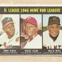 1967 Topps baseball card #244 HR Leaders - Hank Aaron, Richie Allen, Willie Mays - Good