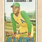 1967 Topps baseball card #344 Ossie Chavarria EX Kansas City Athletics