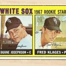 1967 Topps baseball card #373 Duane Josephson & Fred Klages RC EX Chicago White Sox