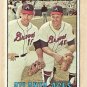 1967 Topps baseball card #396 Atlanta Braves Aces - Denis Menke & Tony Cloninger VG