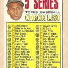 1967 Topps baseball card #361 (C) 5th Series Checklist (Roberto Clemente) Unmarked - EX