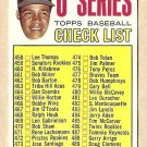 1967 Topps baseball card #454 (B) 6th Series checklist EX