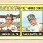 1967 Topps baseball card #412 Norm Miller & Doug Rader RC EX Houston Astros