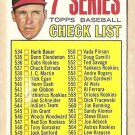 1967 Topps baseball card #531 (B) 7th Series checklist (Brooks Robinson) partially marked VG/EX
