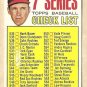 1967 Topps baseball card #531 (B) 7th Series checklist (Brooks Robinson) partially marked VG/EX