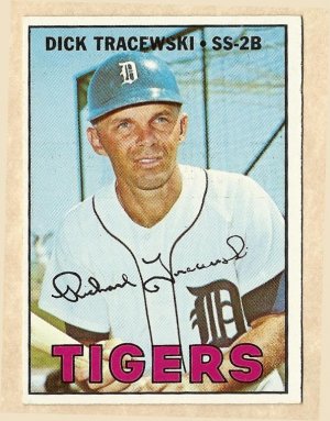 1967 Topps baseball card #559 Dick Tracewski EX/NM Detroit Tigers