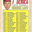 1967 Topps baseball card #531 (C) 7th Series checklist (Brooks Robinson) UNmarked VG
