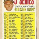 1967 Topps baseball card #361 (E) 5th Series Checklist Roberto Clemente Unmarked - EX (print lines)